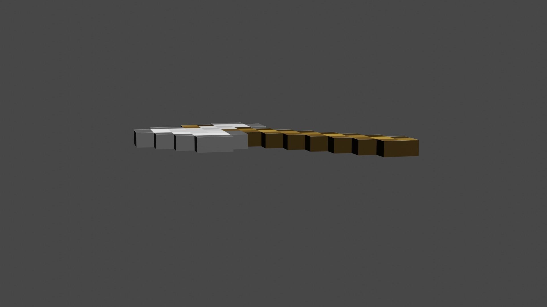 MINECRAFT IRON AXE MODEL Free low-poly 3D model_3
