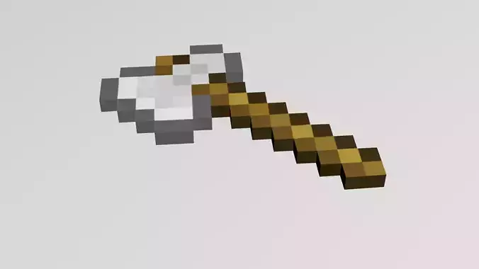 MINECRAFT IRON AXE MODEL Free low-poly 3D model