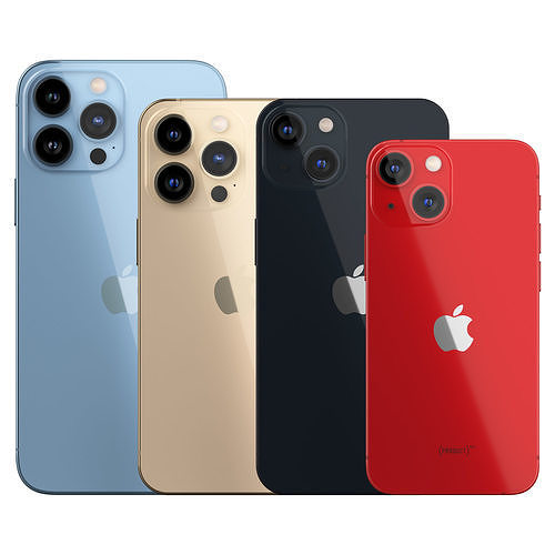 IPhone 13  IPhone 13 Pro  IPhone 13 Mini  IPhone 13 Pro Max 3D model