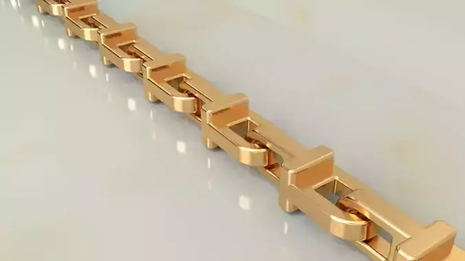 Tiffany  chain link necklace or bracelet 3D print model