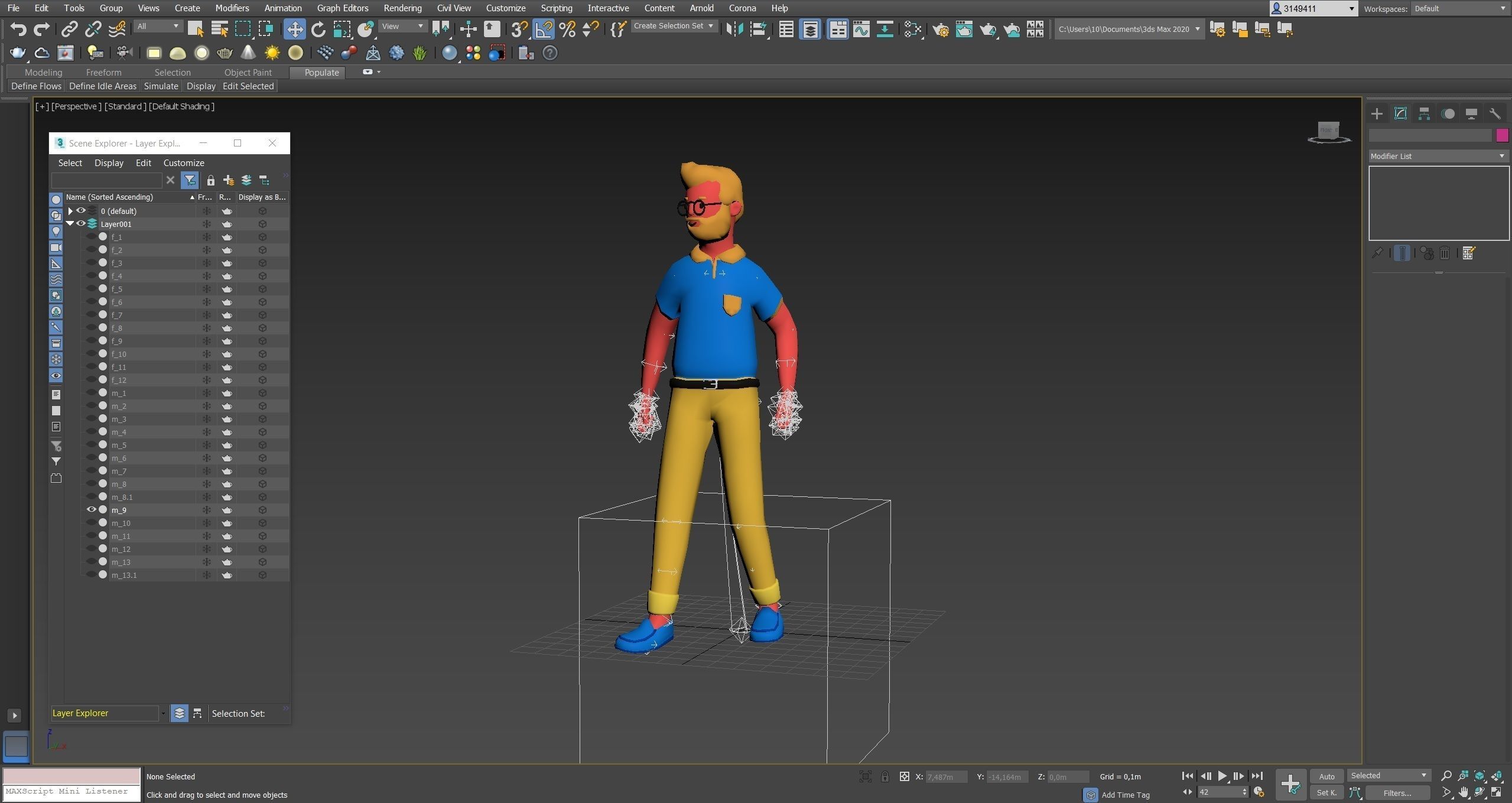 Casual Characters 3 Low-poly 3D model_20