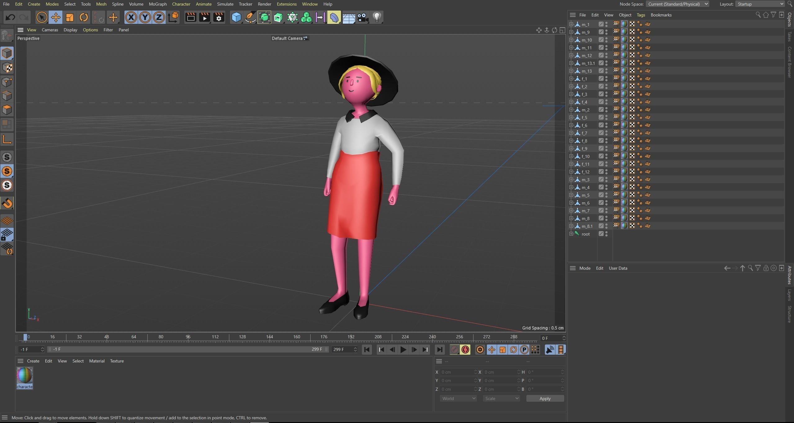Casual Characters 3 Low-poly 3D model_19