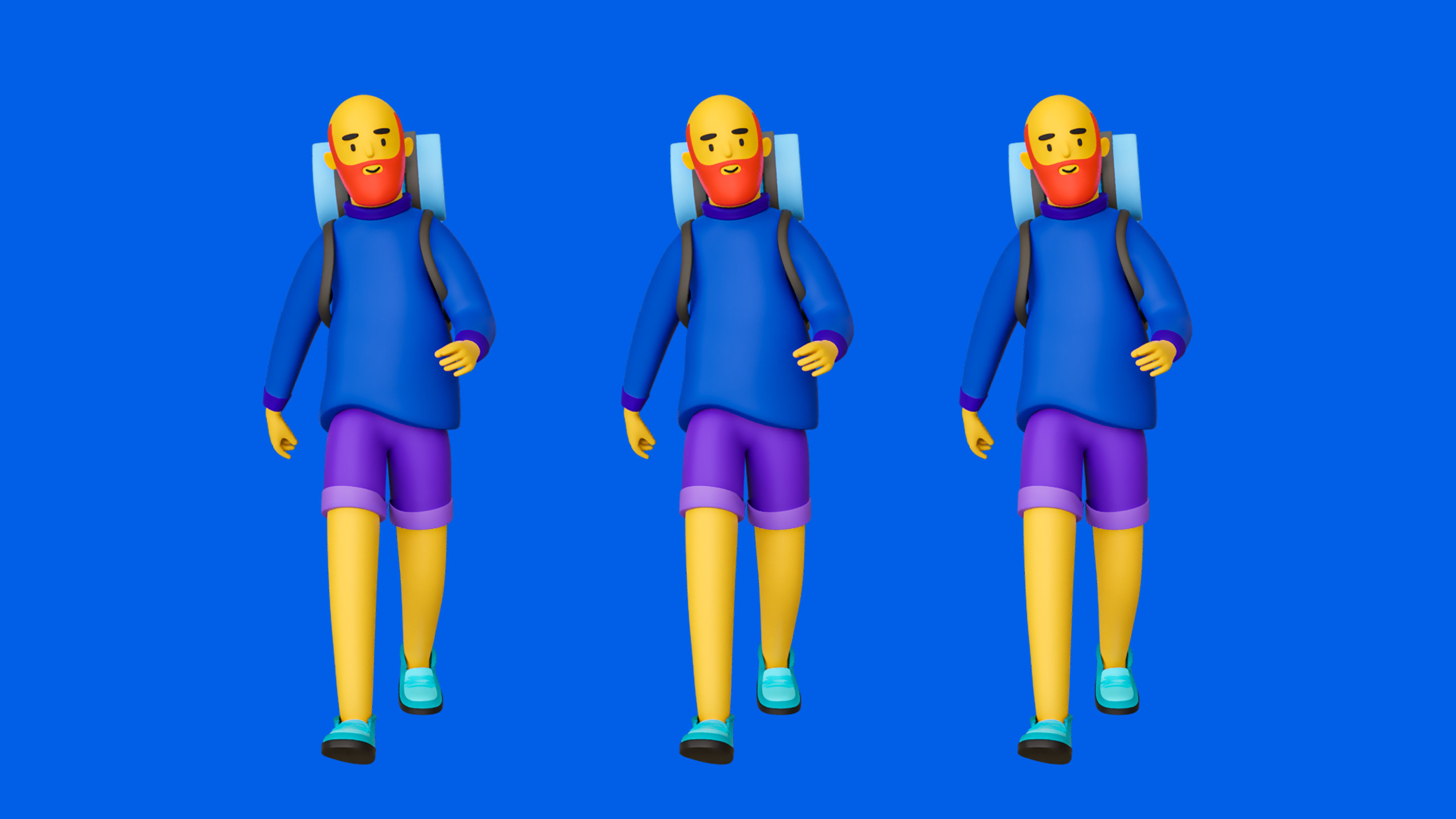 Casual Characters 3 Low-poly 3D model_12