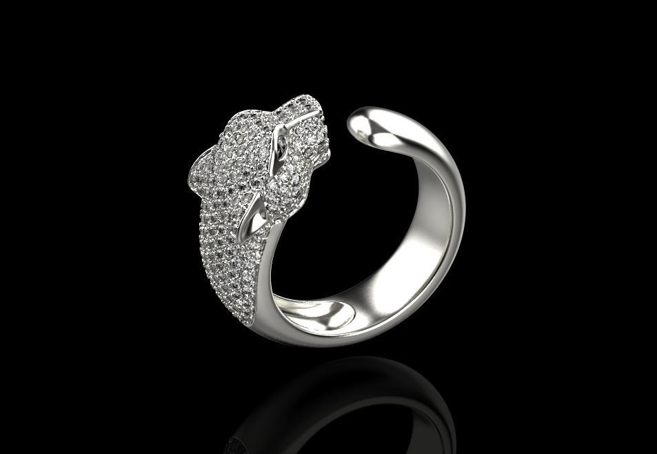 panter ring 3D print model_10