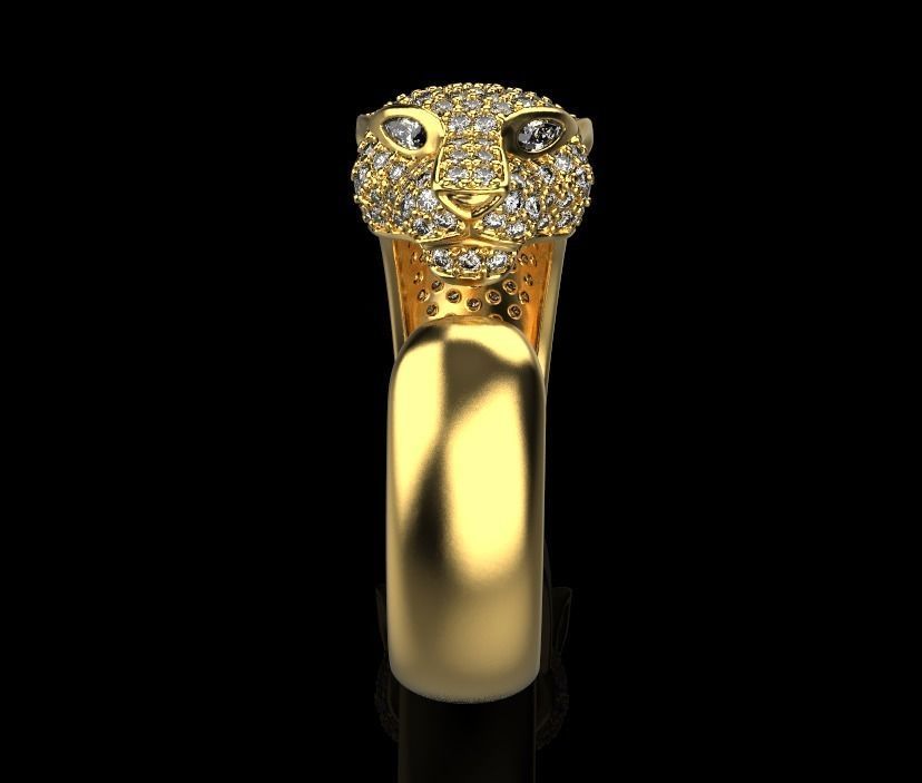 panter ring 3D print model_3