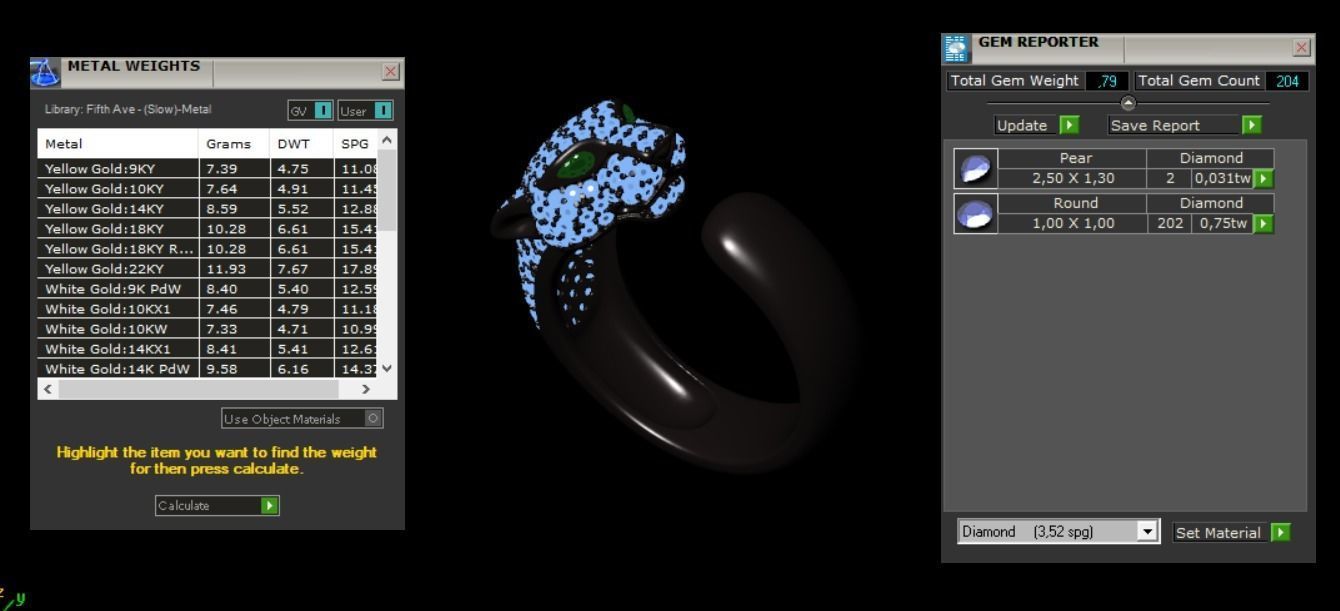 panter ring 3D print model_2