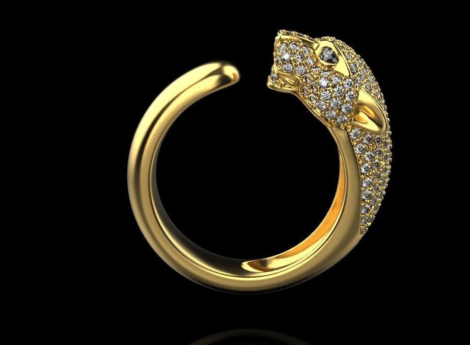 panter ring 3D print model_5