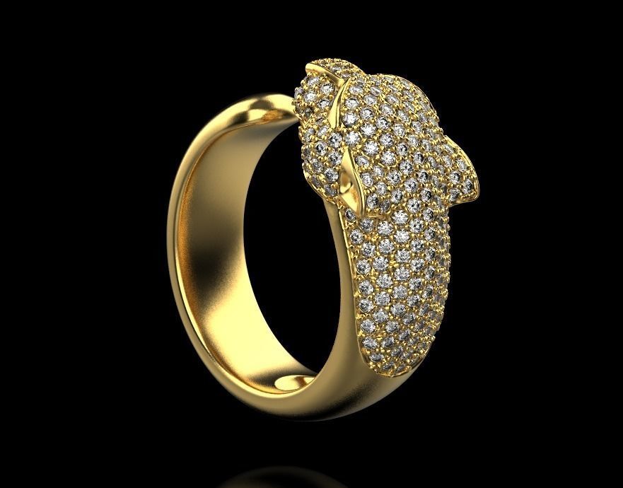 panter ring 3D print model_6