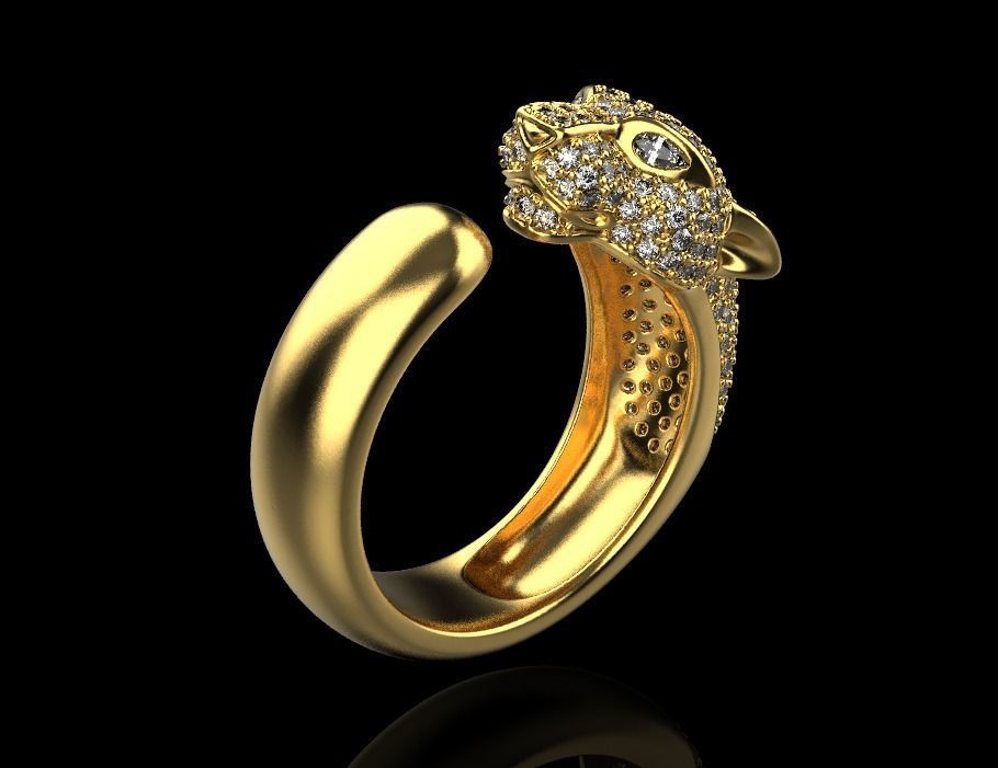 panter ring 3D print model_4