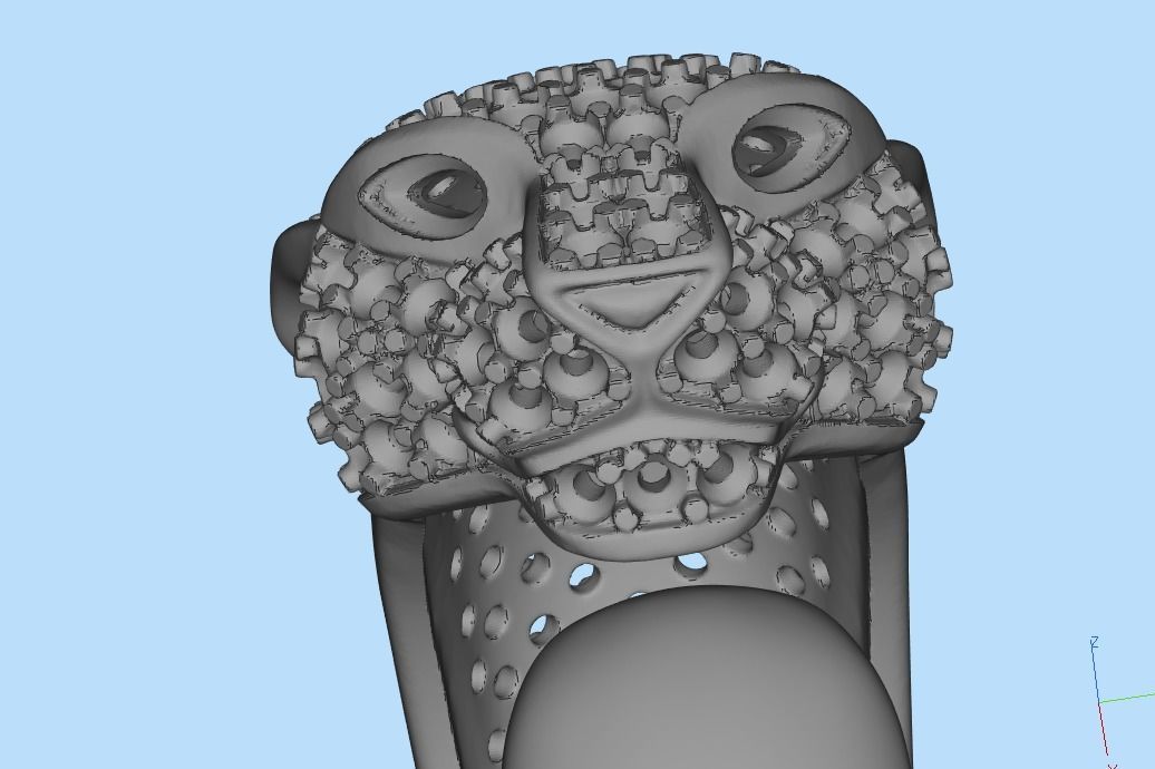 panter ring 3D print model_36