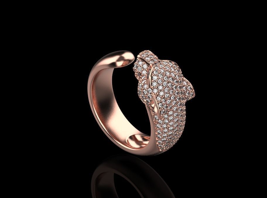 panter ring 3D print model_13
