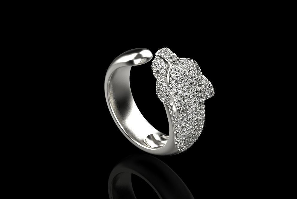 panter ring 3D print model_12