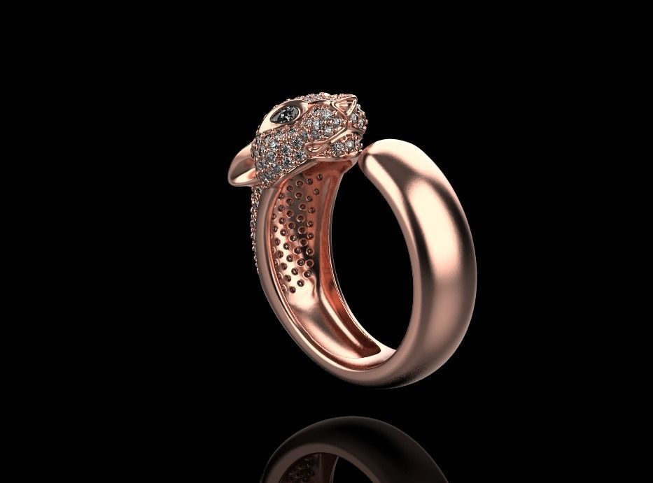 panter ring 3D print model_38