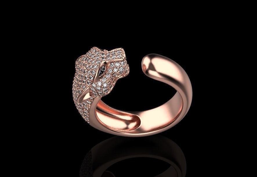 panter ring 3D print model_15