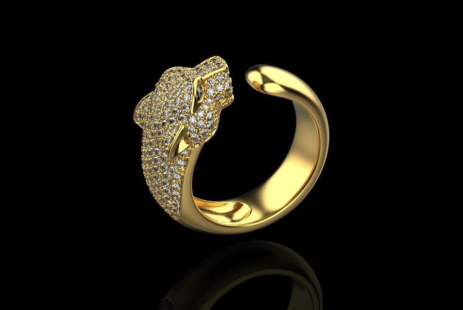 panter ring 3D print model_9