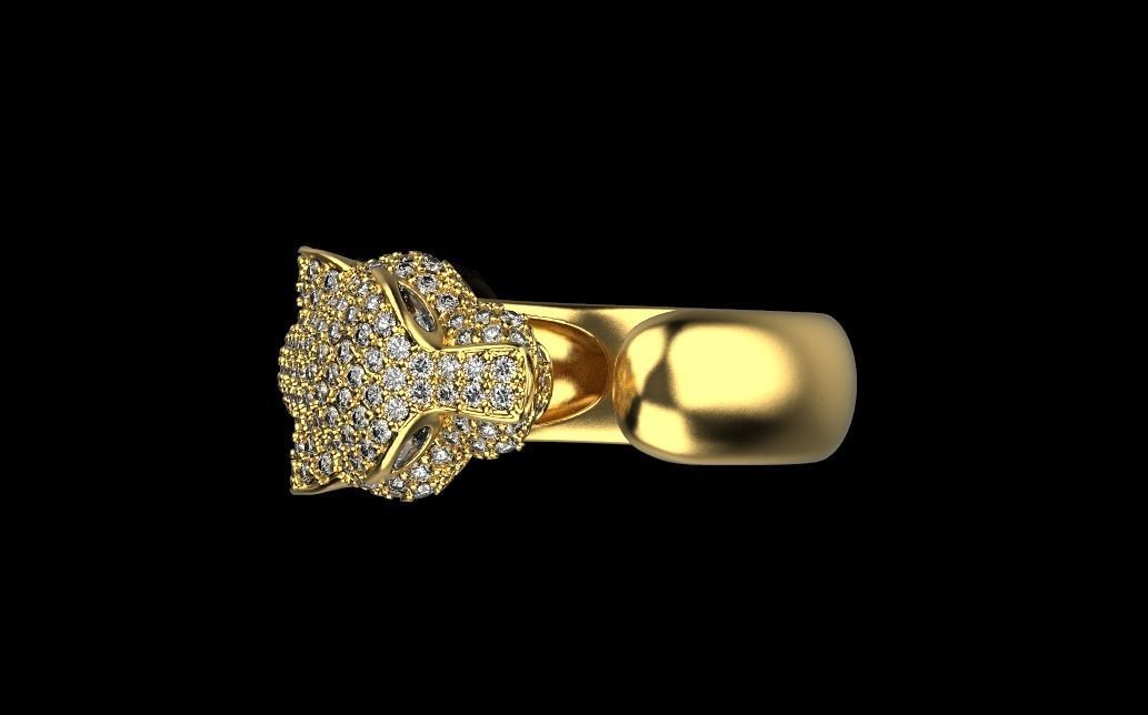 panter ring 3D print model_8