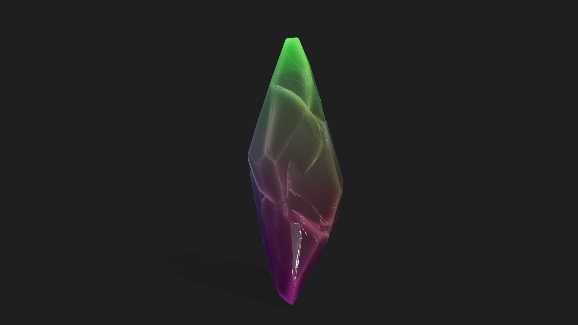 crystal set Low-poly 3D model_6