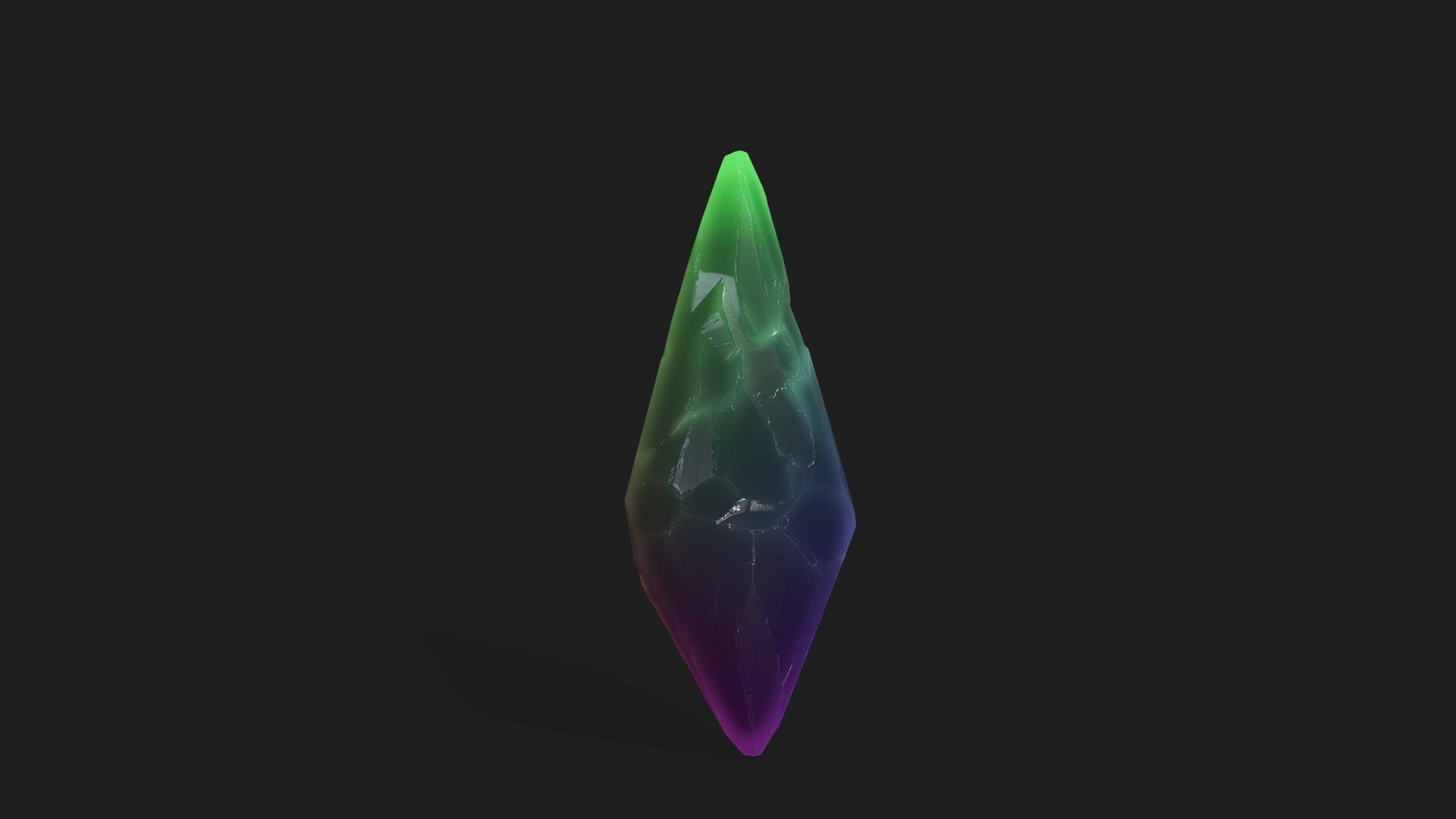 crystal set Low-poly 3D model_18