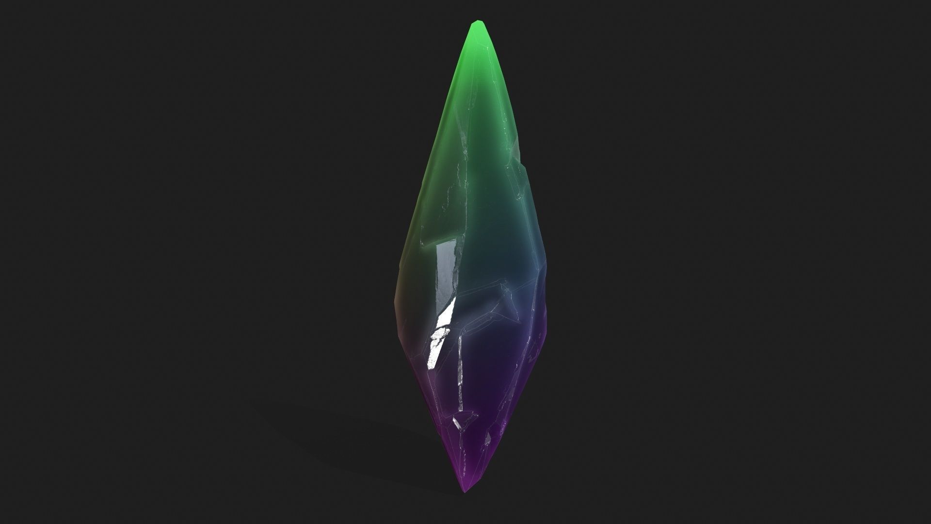 crystal set Low-poly 3D model_12