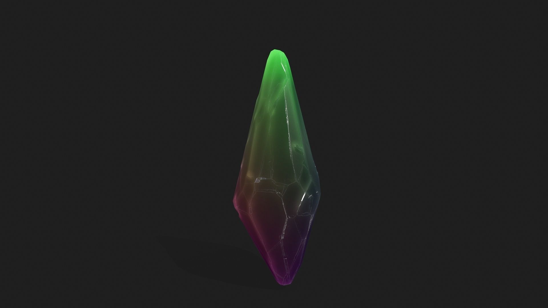 crystal set Low-poly 3D model_21