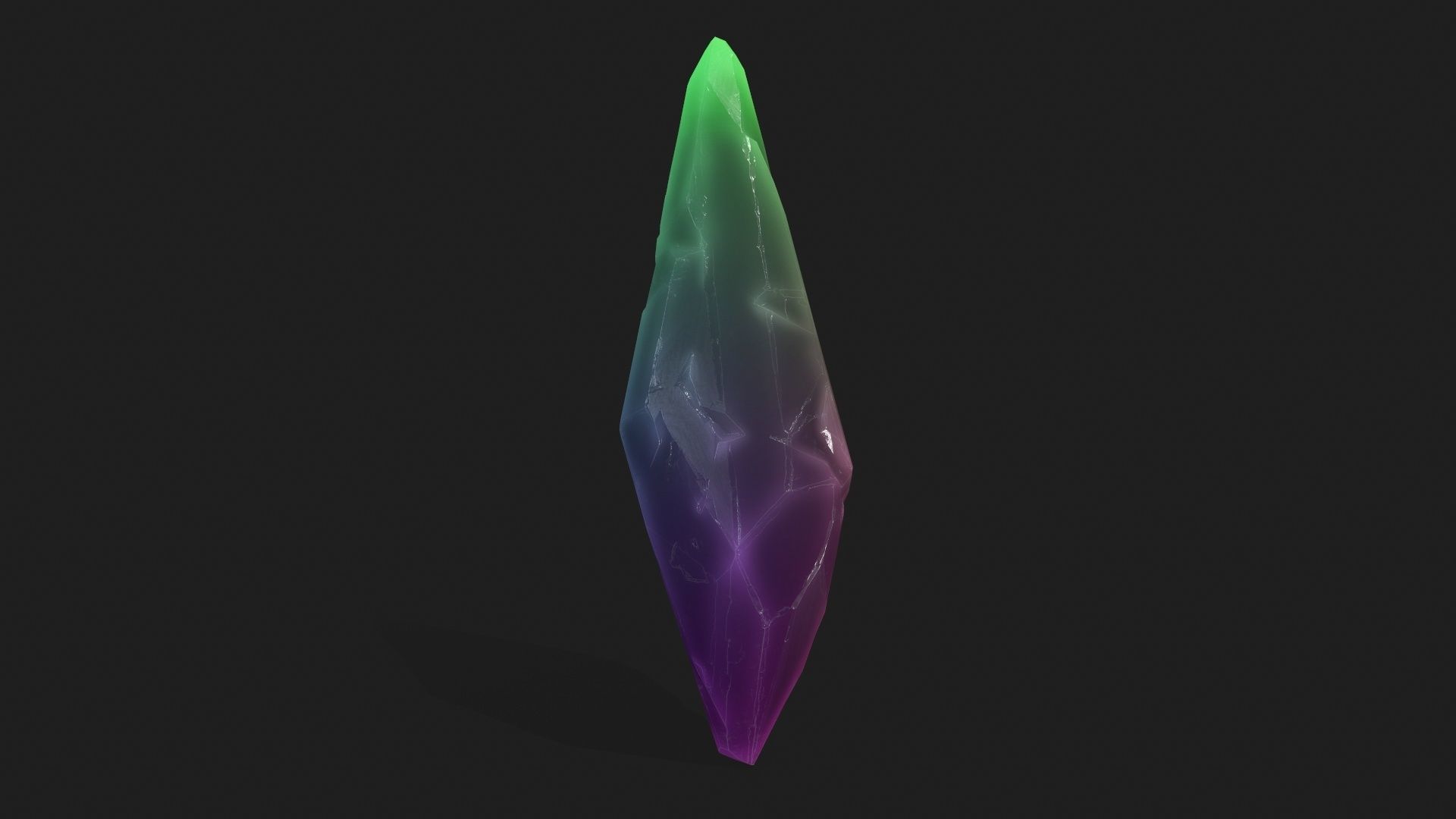 crystal set Low-poly 3D model_11