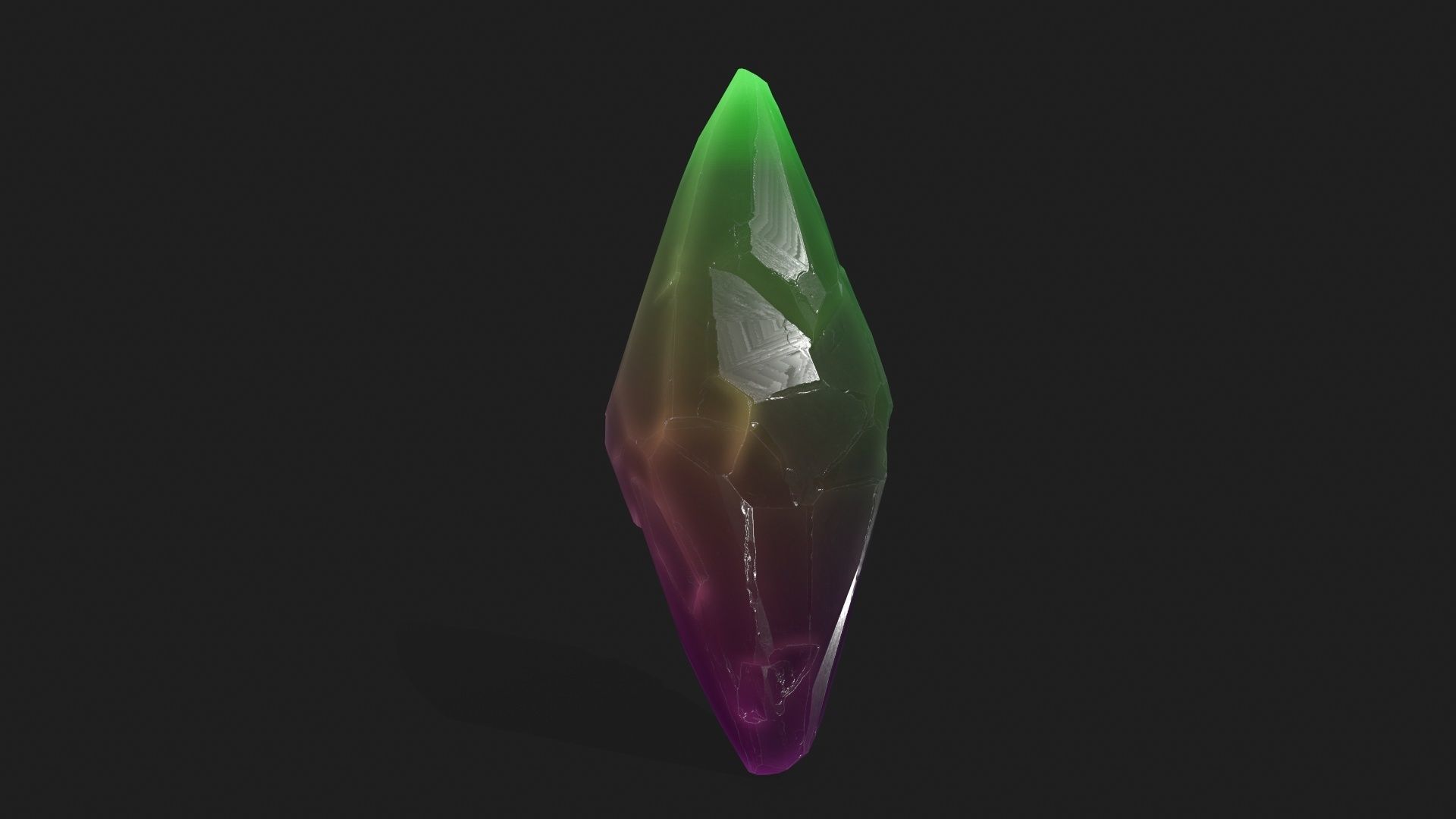 crystal set Low-poly 3D model_25