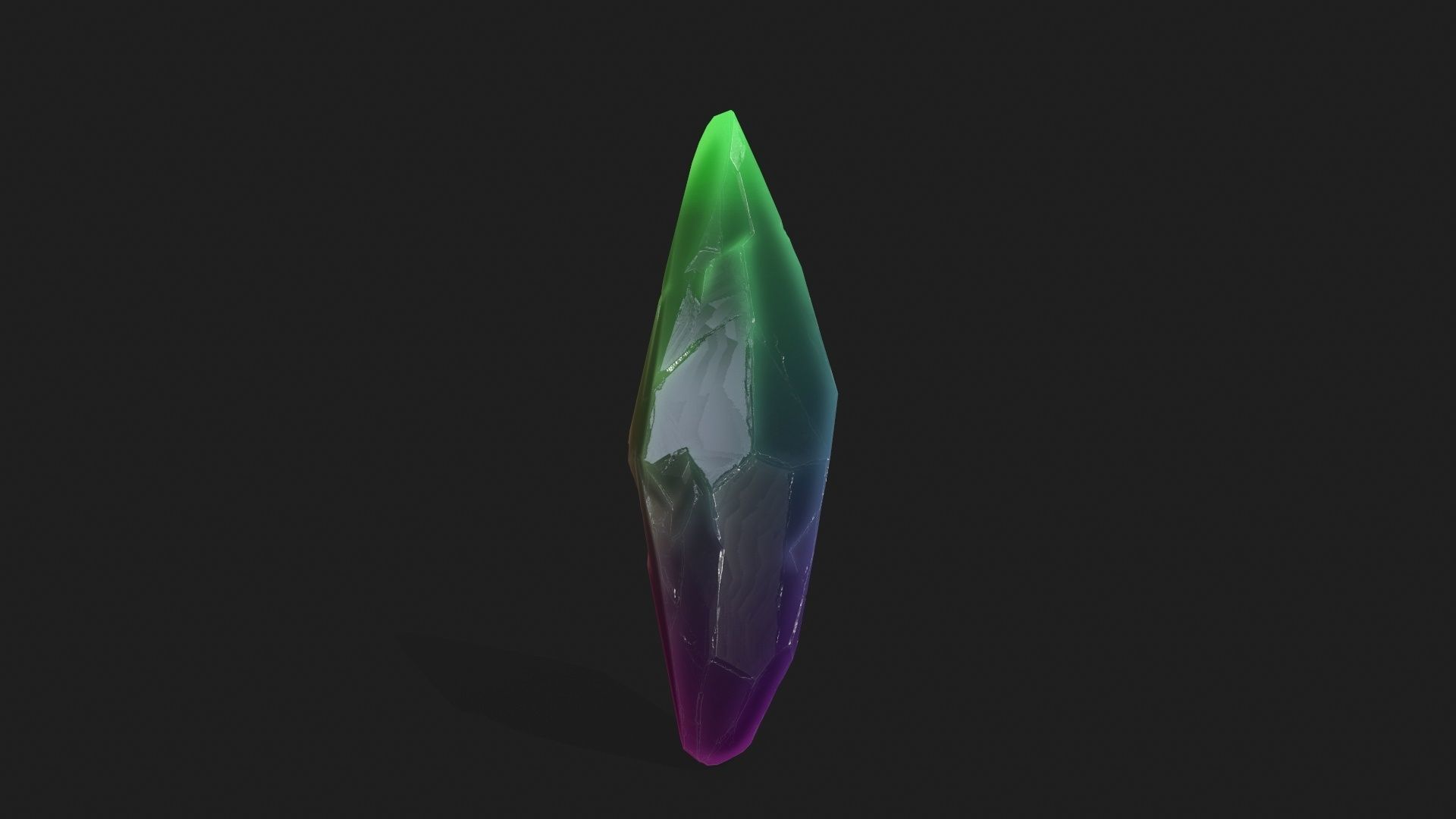 crystal set Low-poly 3D model_8