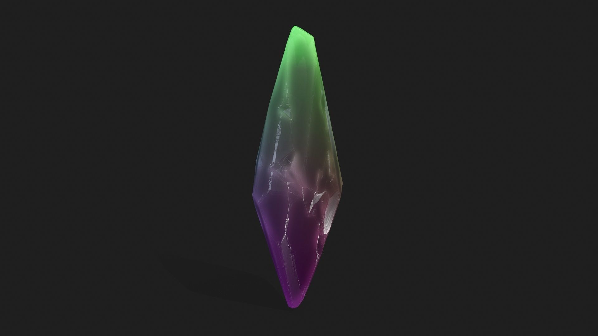 crystal set Low-poly 3D model_15