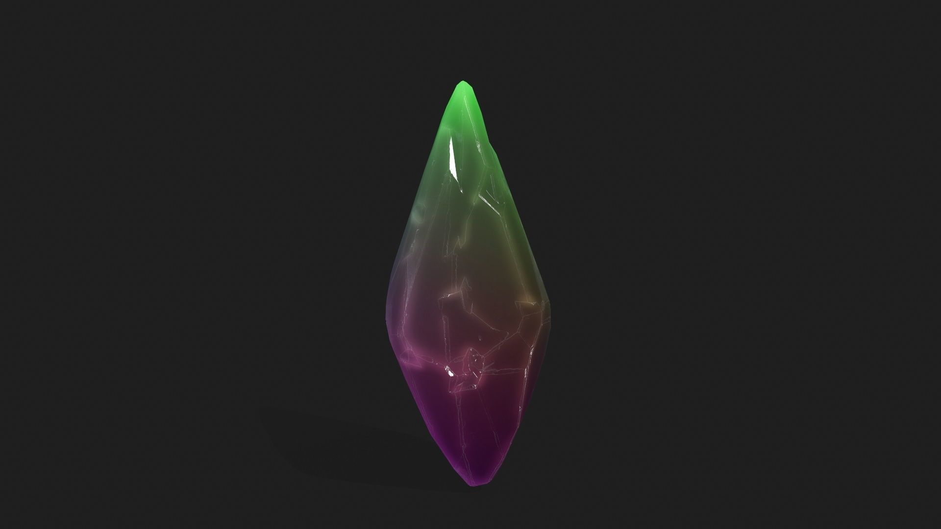 crystal set Low-poly 3D model_22
