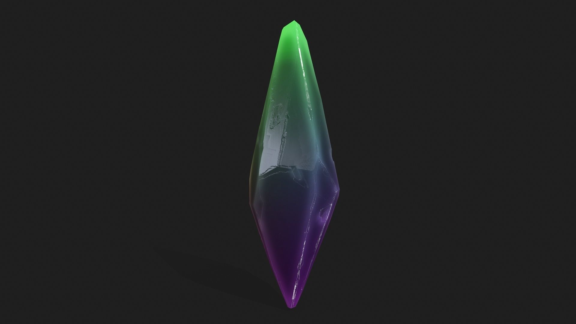 crystal set Low-poly 3D model_14