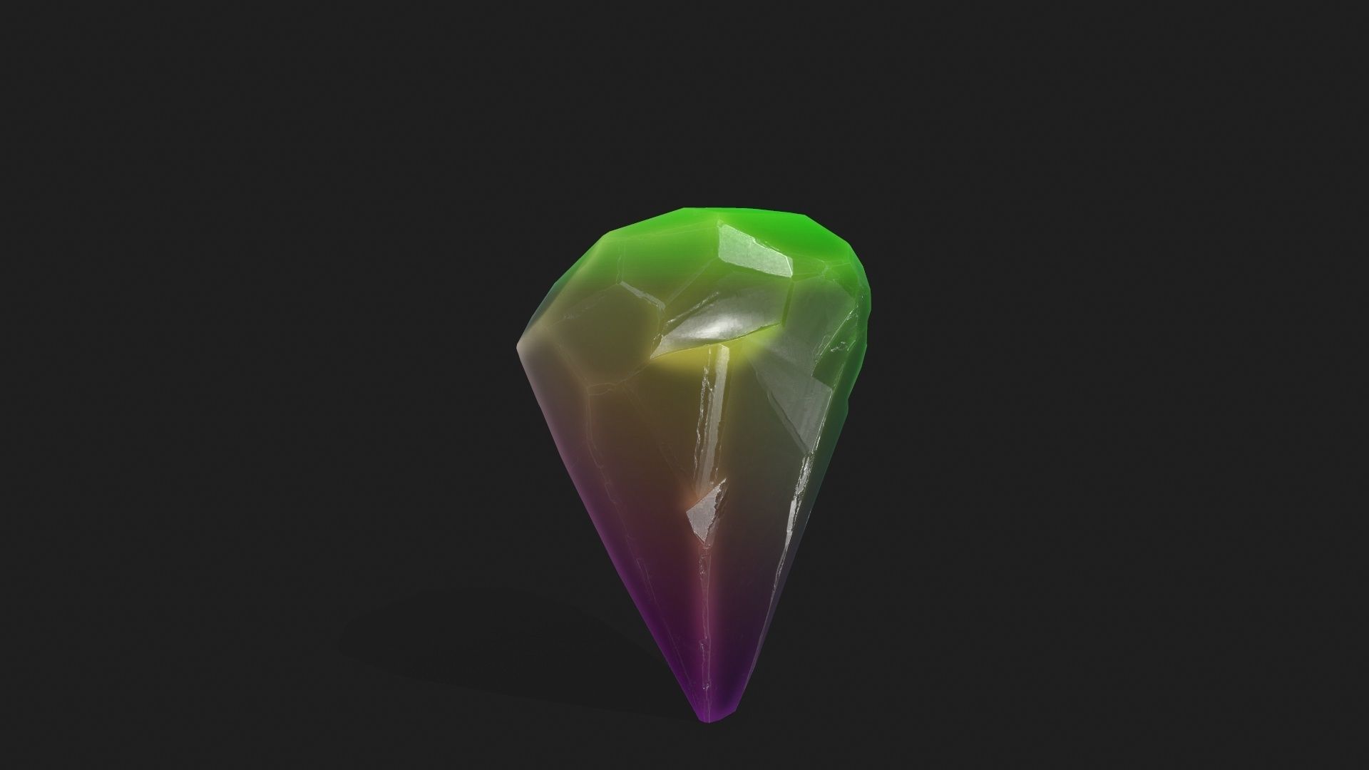 crystal set Low-poly 3D model_29