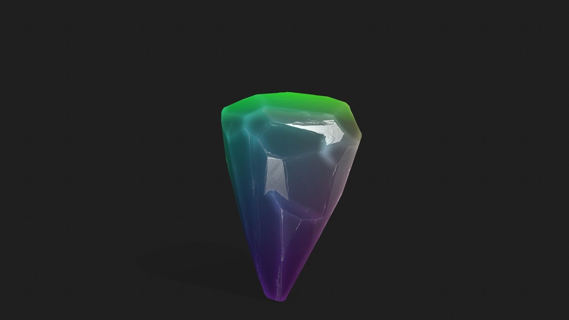 crystal set Low-poly 3D model_26