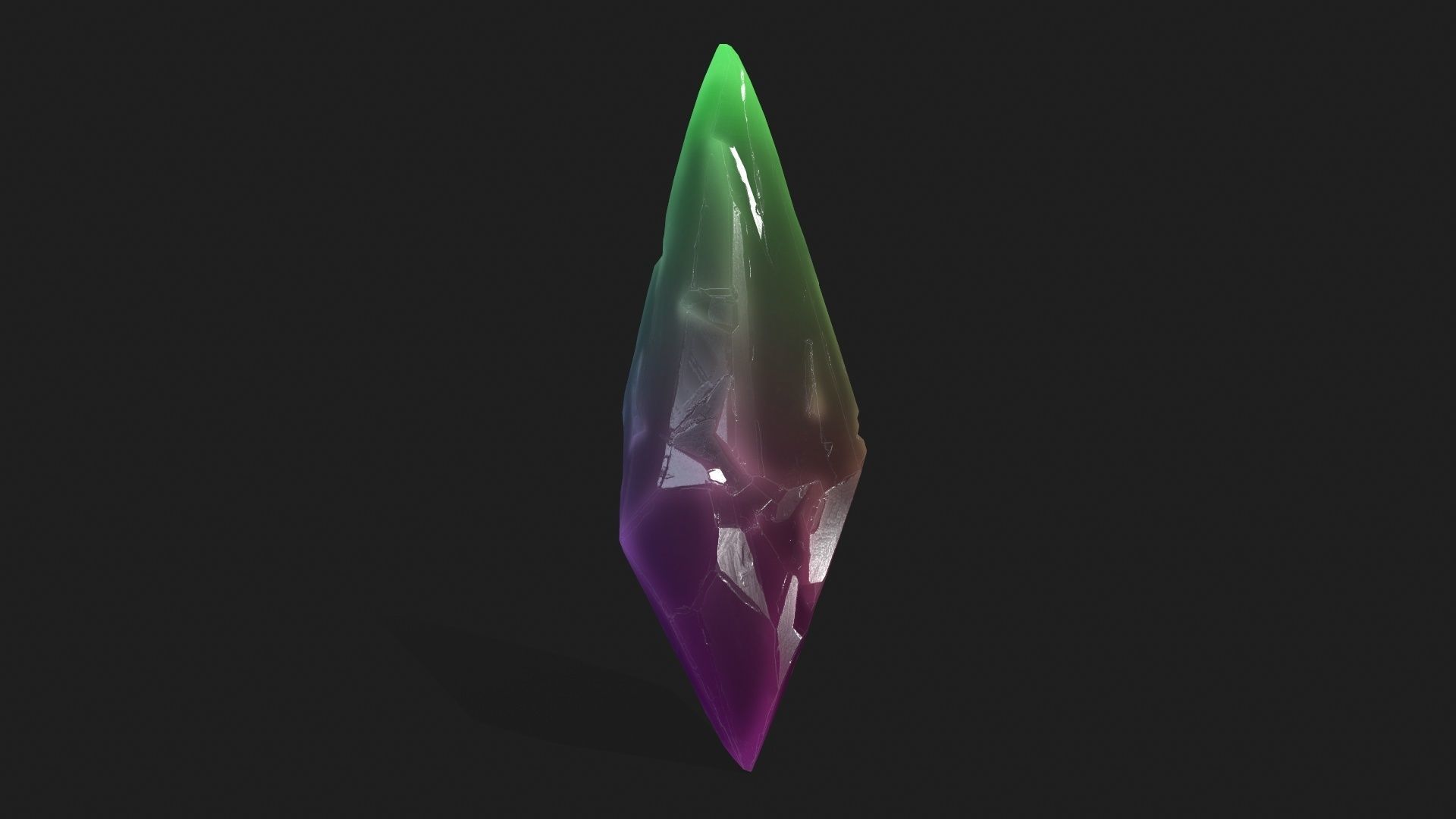 crystal set Low-poly 3D model_13