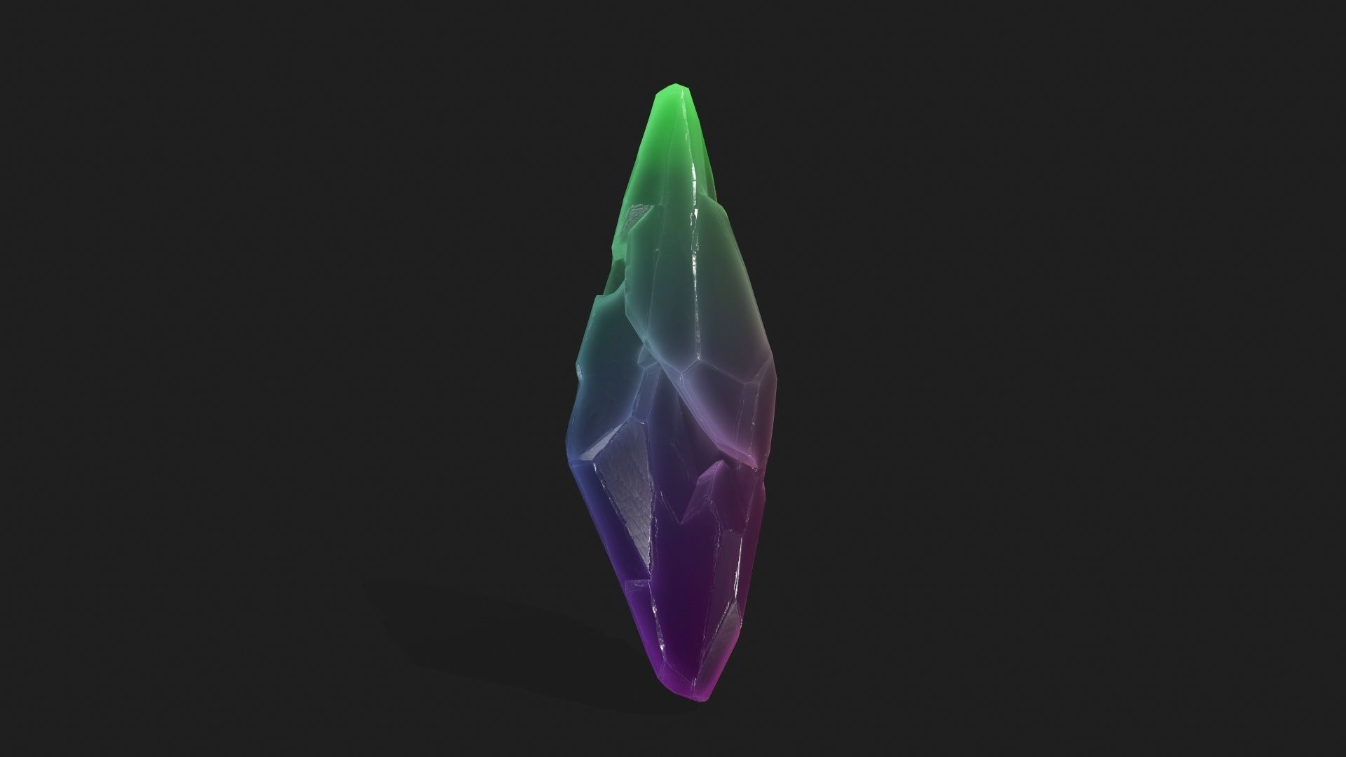crystal set Low-poly 3D model_2
