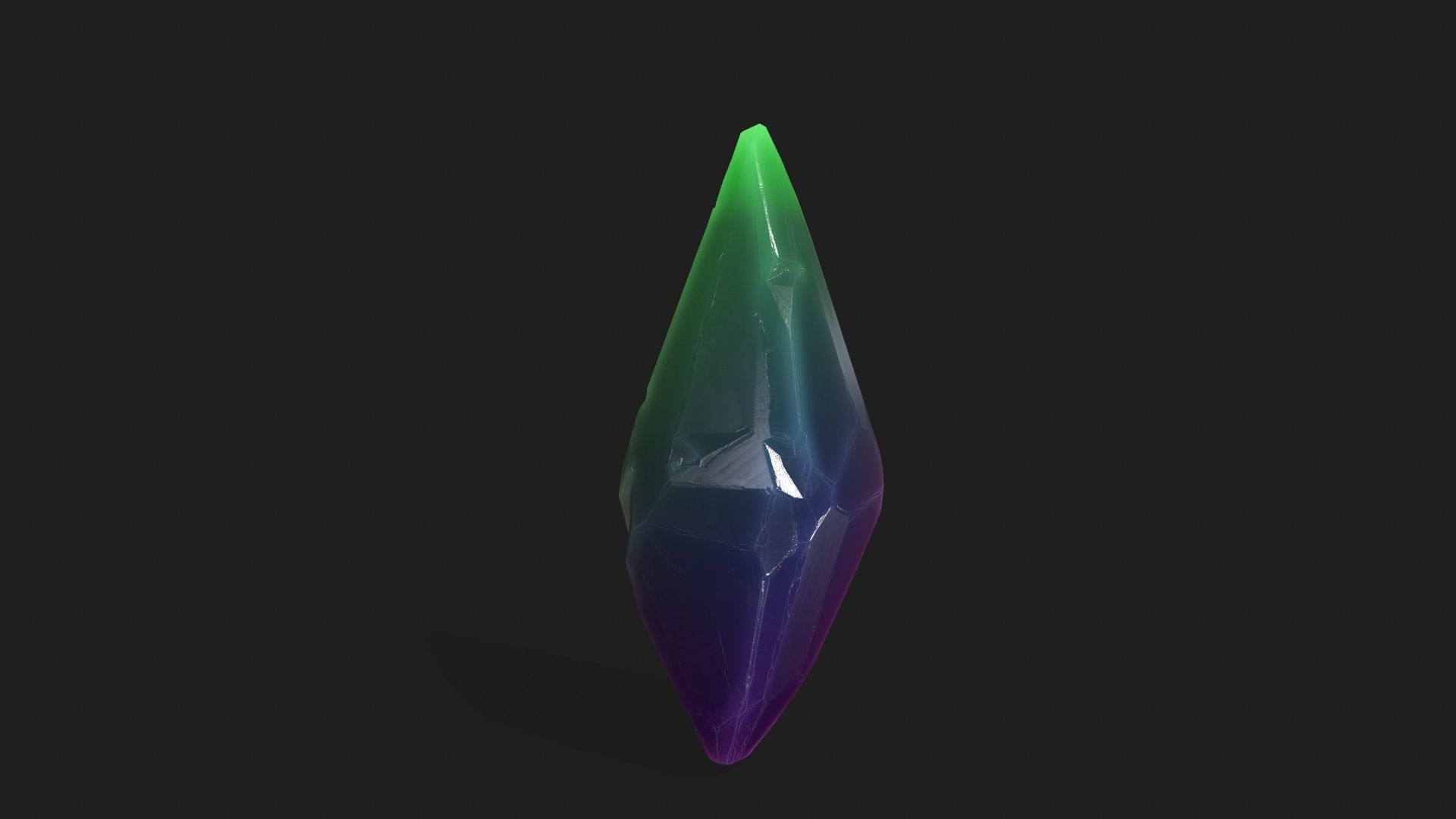 crystal set Low-poly 3D model_20