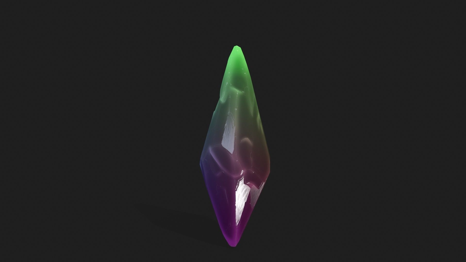 crystal set Low-poly 3D model_19