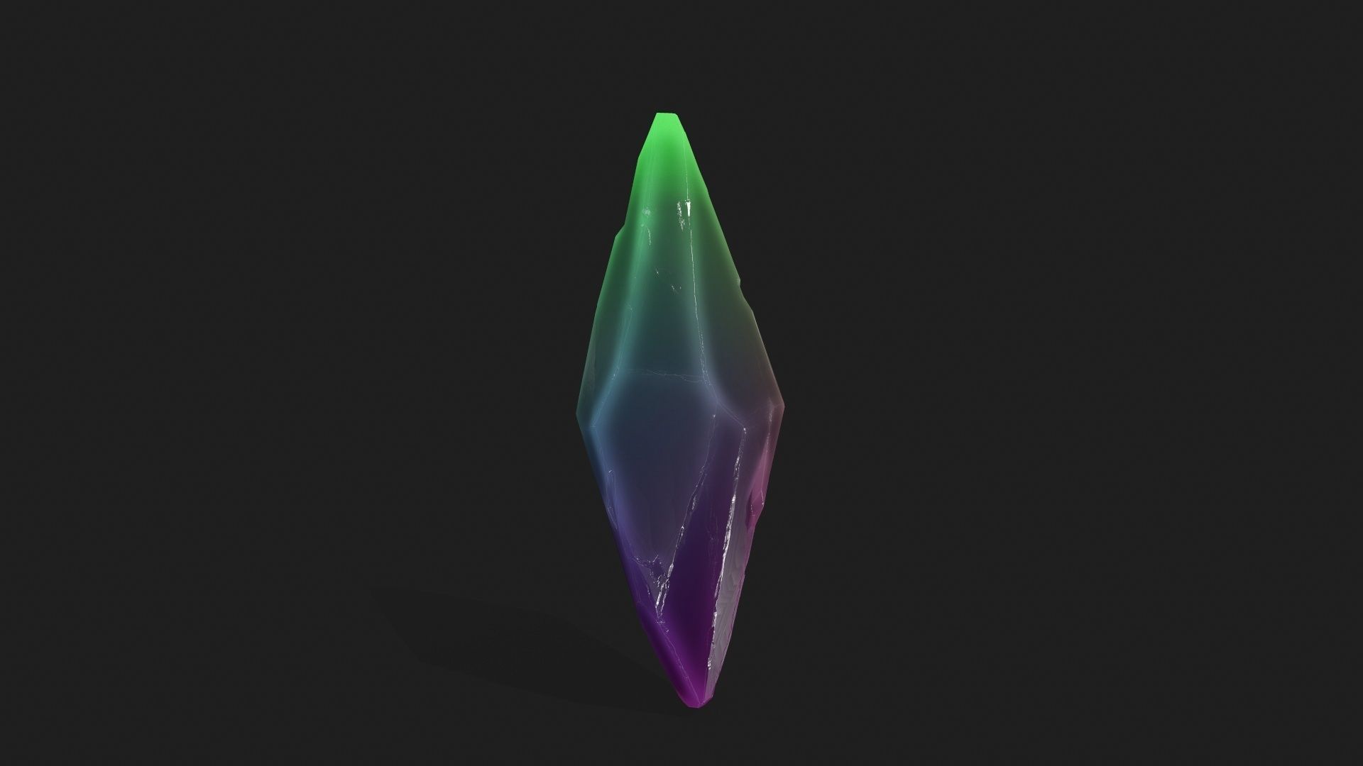 crystal set Low-poly 3D model_7