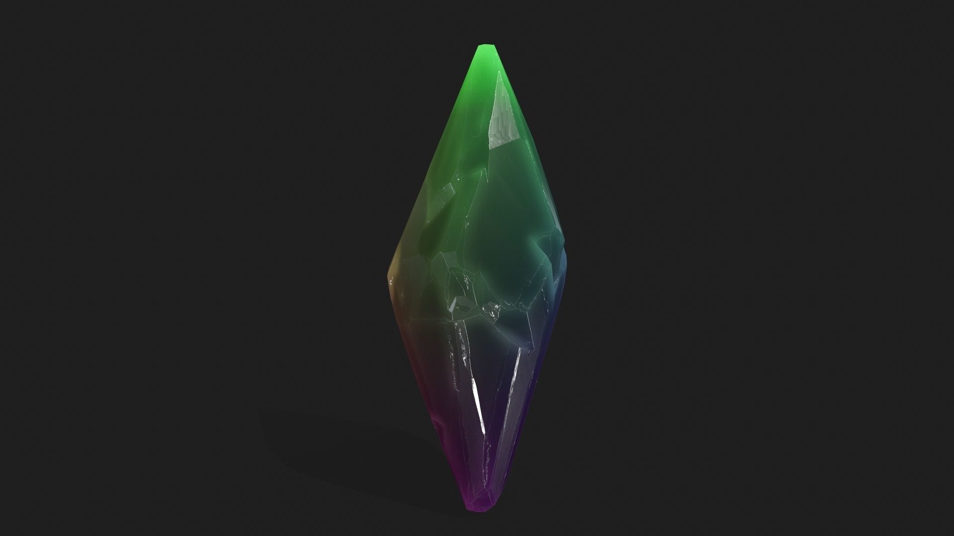 crystal set Low-poly 3D model_24