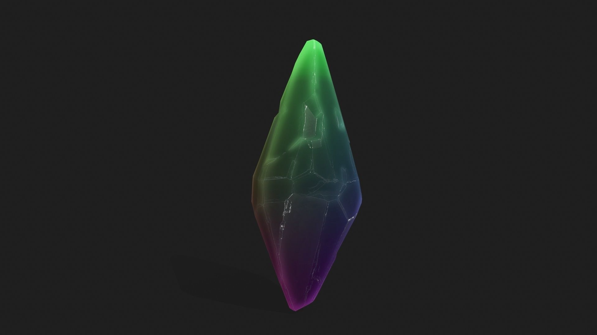 crystal set Low-poly 3D model_17