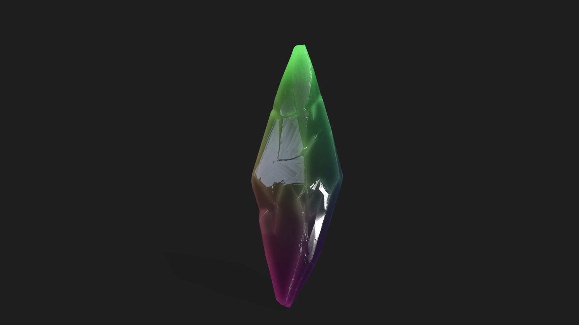 crystal set Low-poly 3D model_9