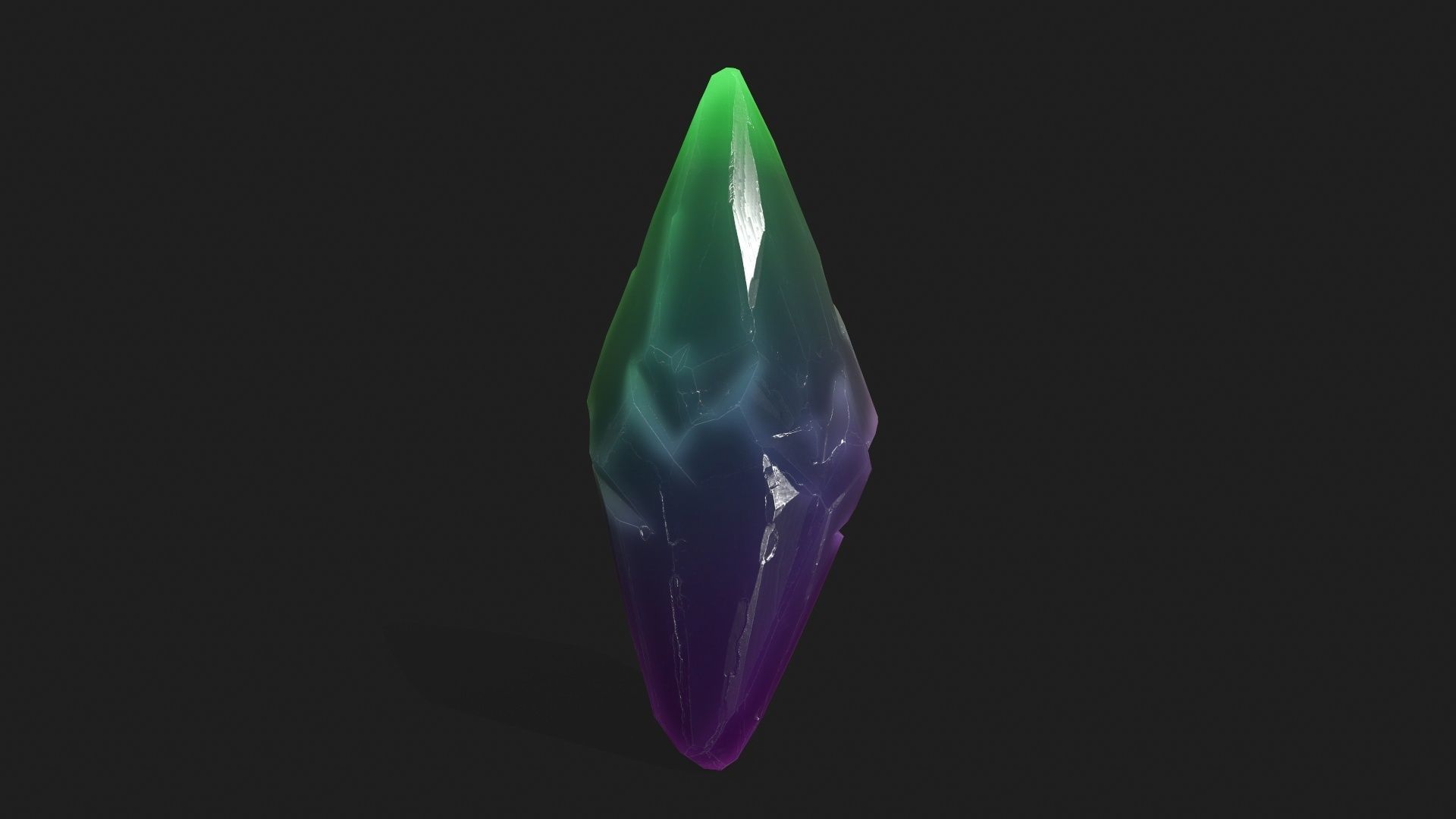 crystal set Low-poly 3D model_23