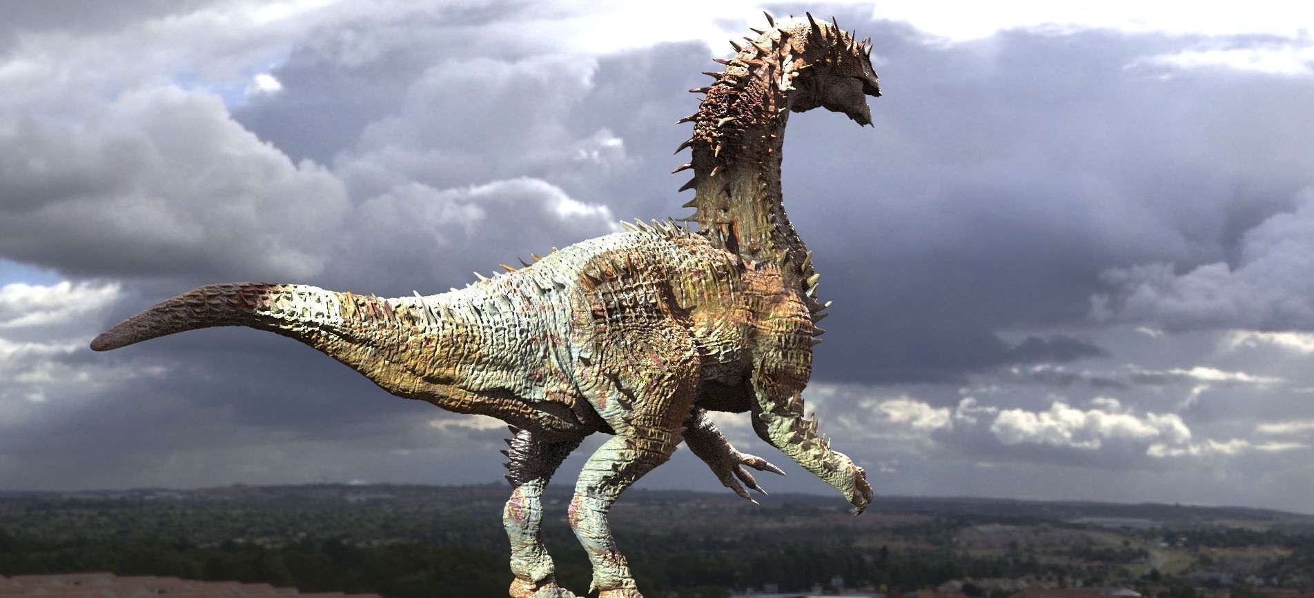 Ancient Jurassic Fantasy Dinosaur 3D model_2