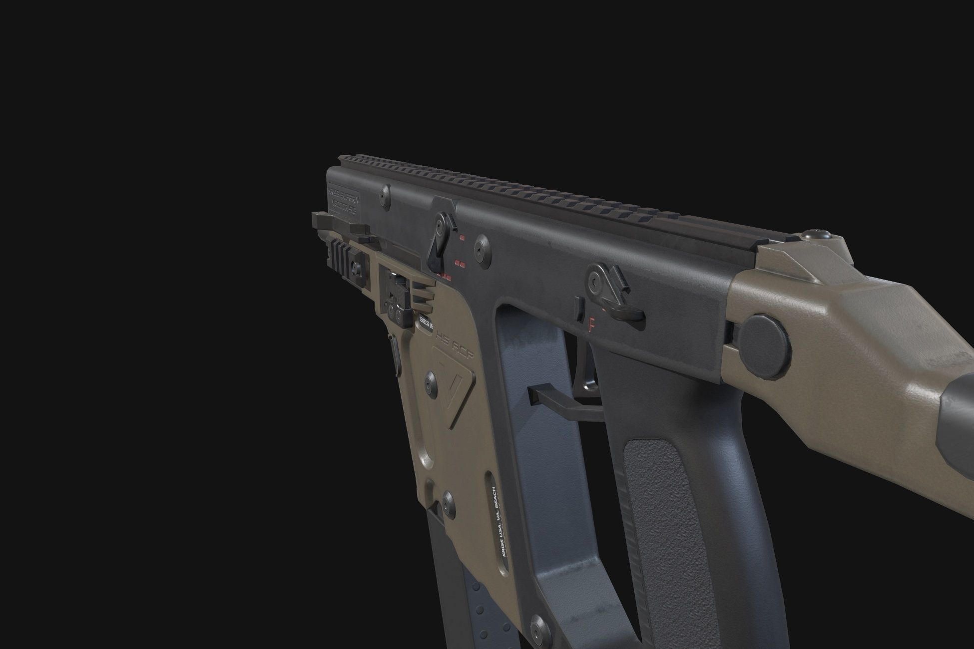 Kriss Vector Low-poly 3D model_6