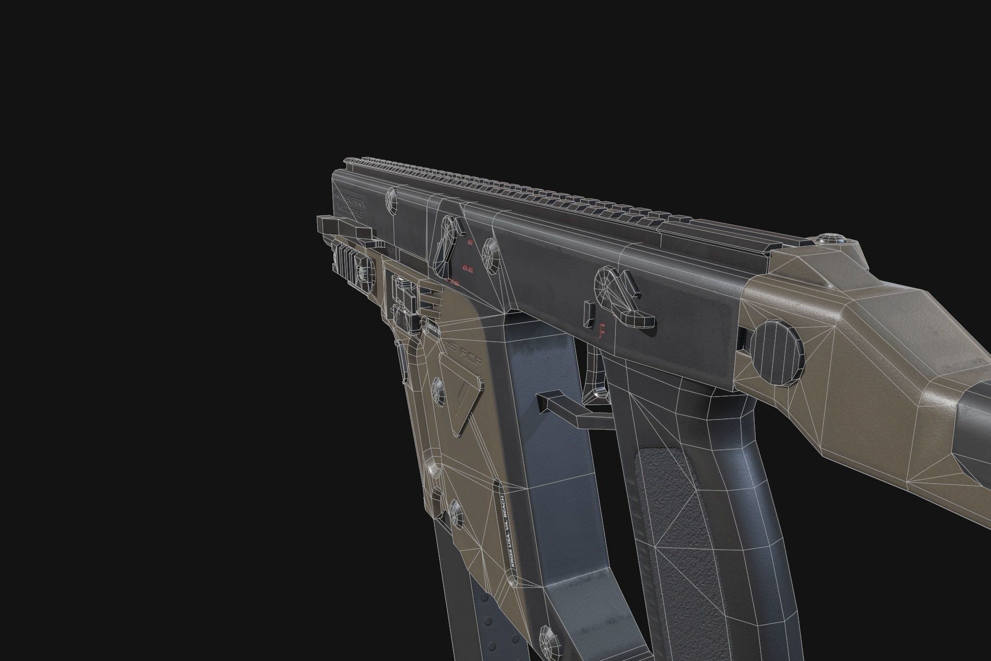 Kriss Vector Low-poly 3D model_7