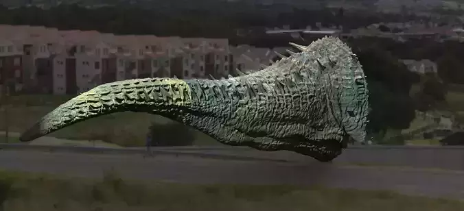 Dragon or dinosaur tail 3D model