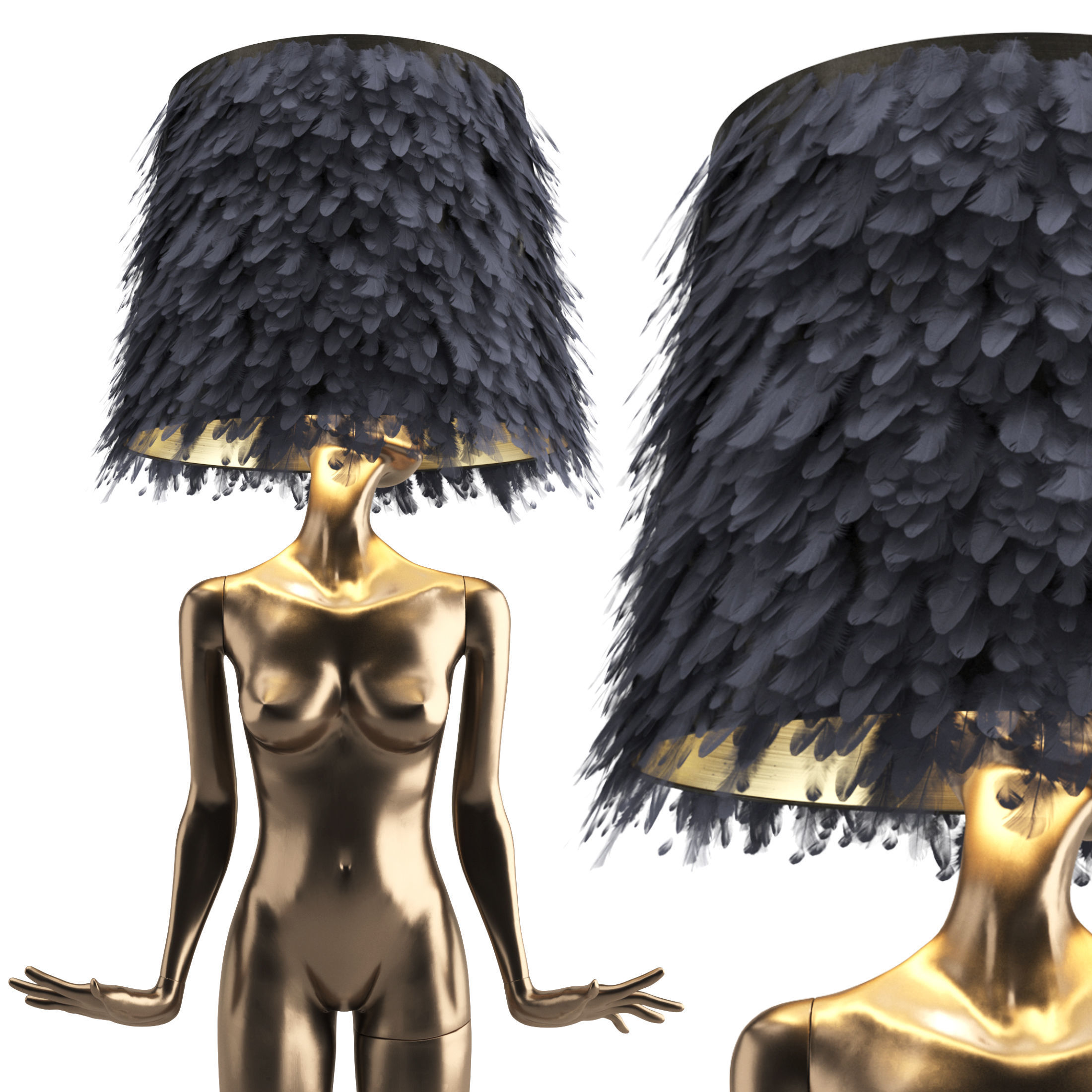 MANNEQUIN FLOOR LAMP FREDERIKA  3D model_2
