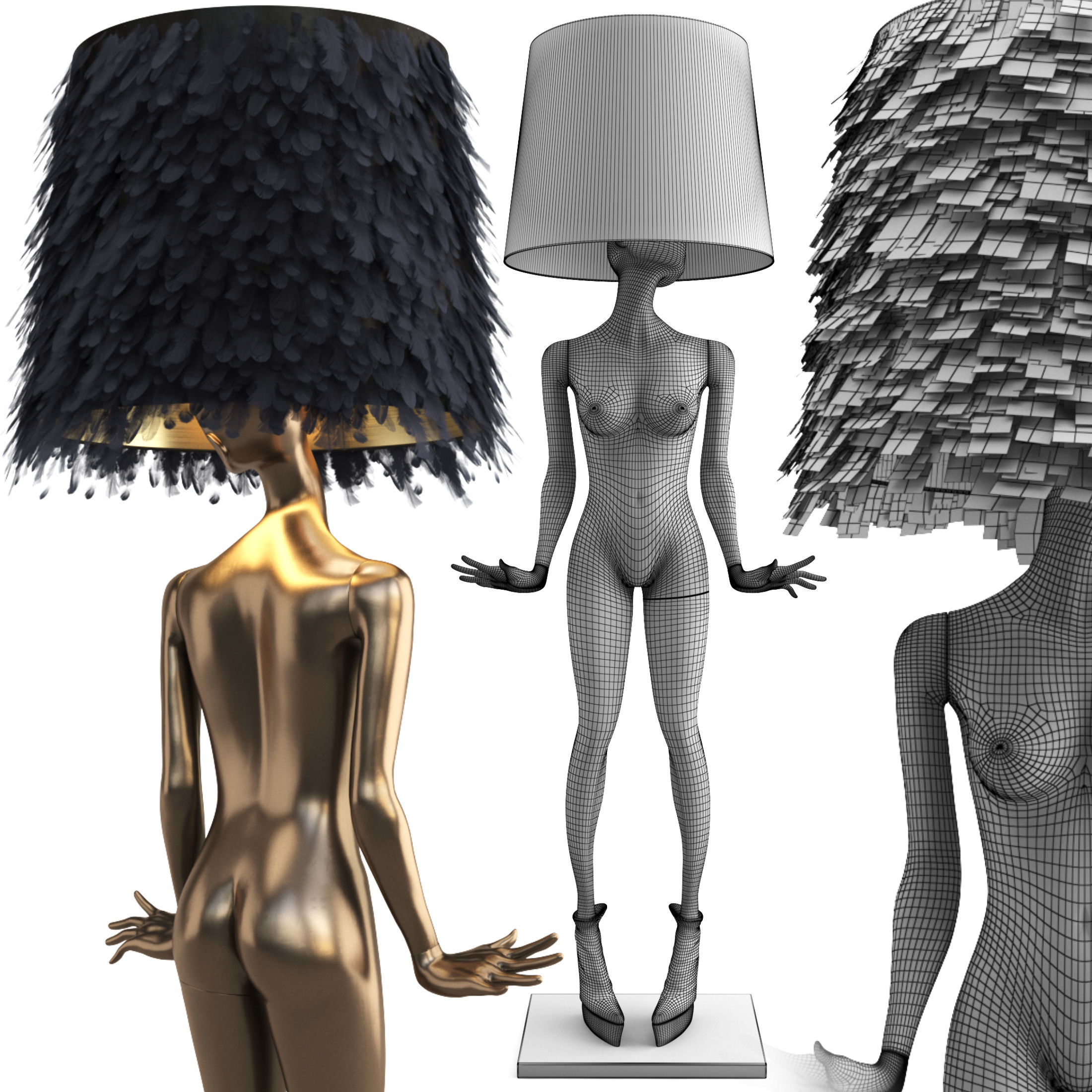 MANNEQUIN FLOOR LAMP FREDERIKA  3D model_6