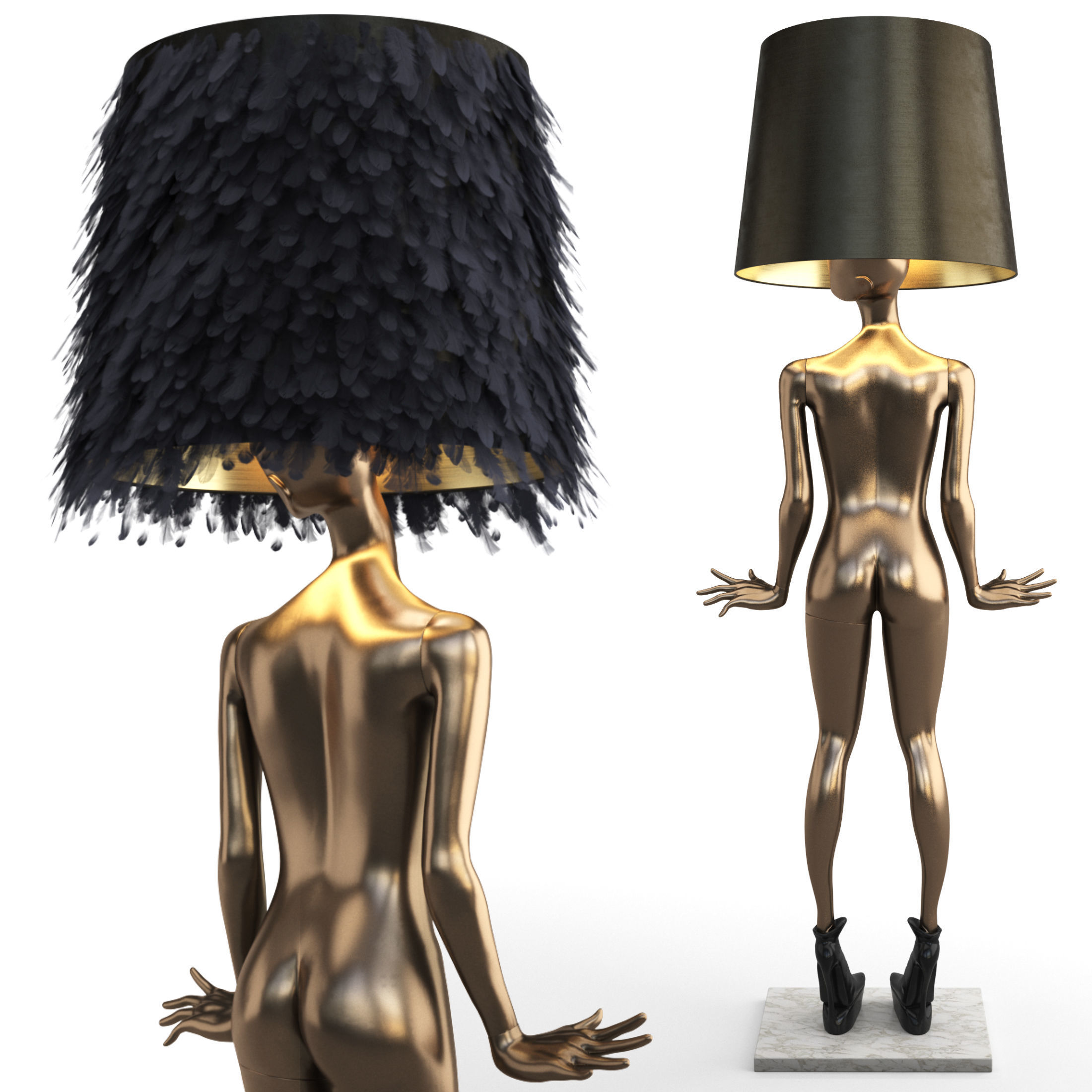 MANNEQUIN FLOOR LAMP FREDERIKA  3D model_4