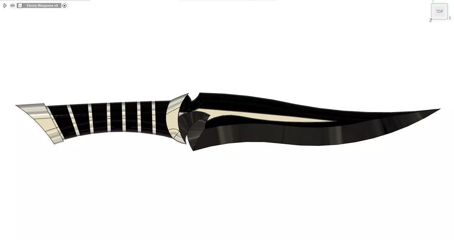 Ebony Dagger 3D print model