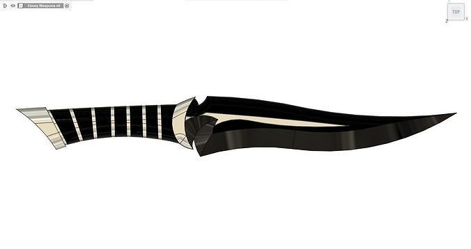 Ebony Dagger 3D print model